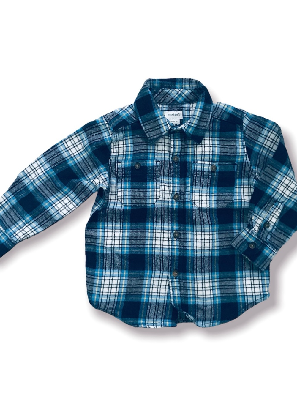 Carter’s Plaid Flannel Button Down Shirt Size 18 Months